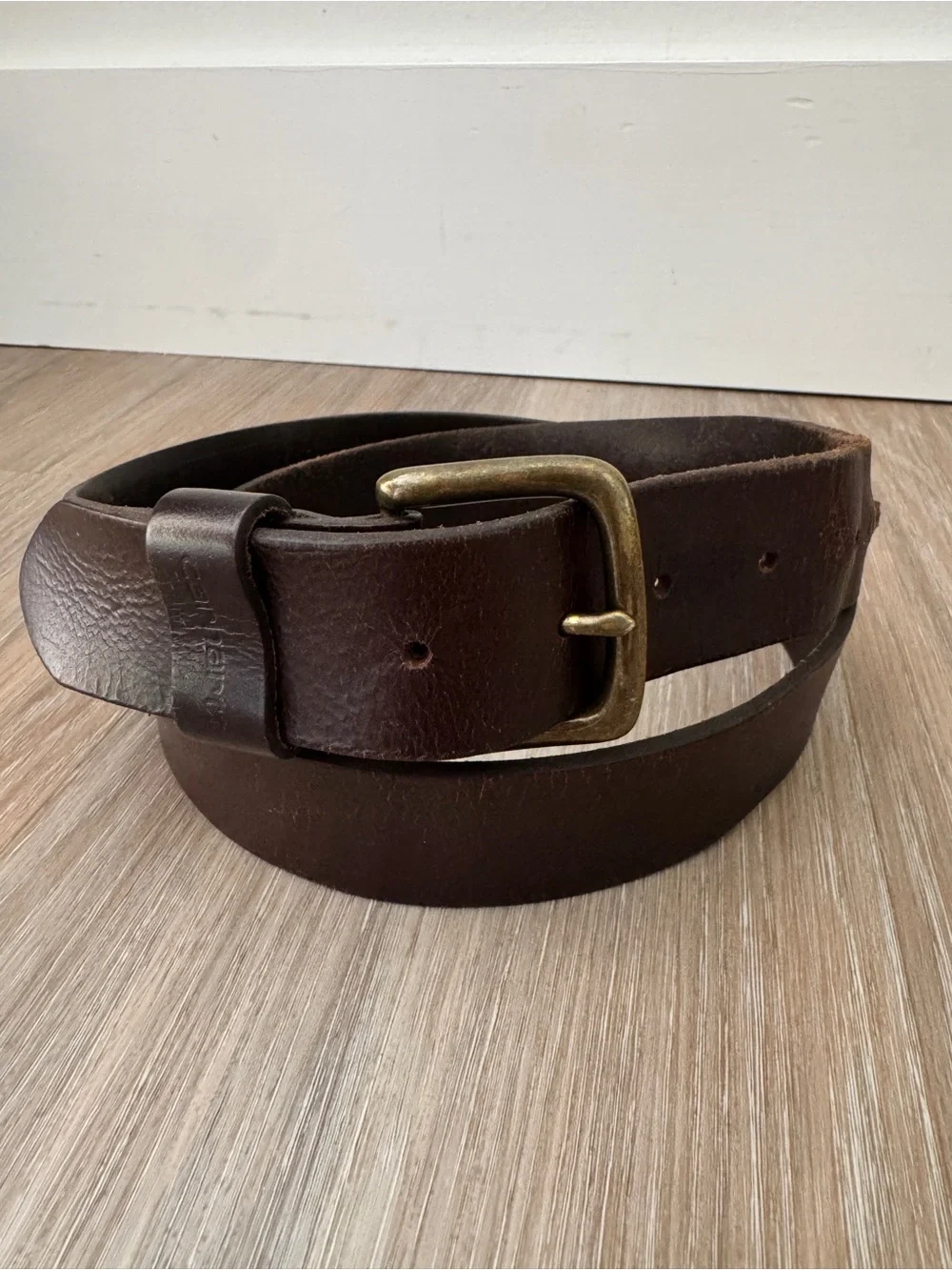 Carhartt Bridle Leather Classic Buckle Belt Brown Full Grain Size 38 Men’s